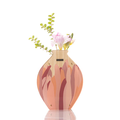 Medium Handmade Vase - Lily design. Tasmanian Oak.