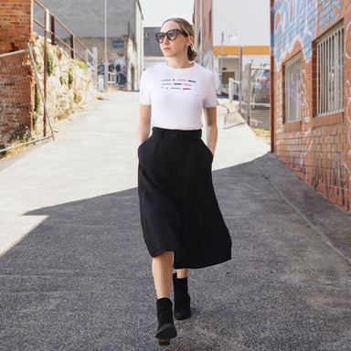 'You' in morse code: T-shirt. Black or white.