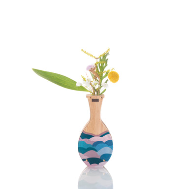 Small Handmade Vase - Cloudy design. Tasmanian Oak.