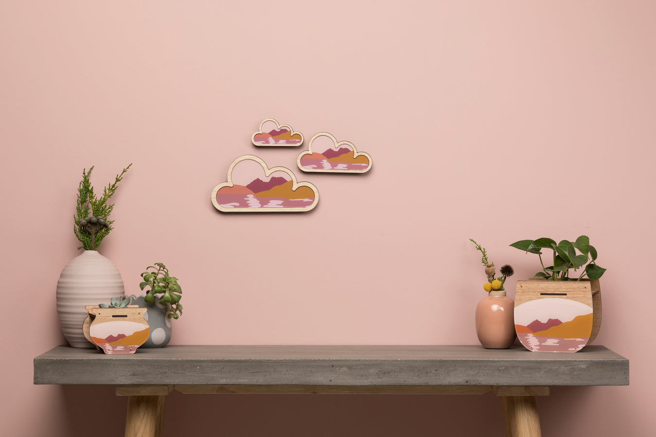 wooden vases homewares