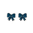 Teal Bows: Sweet Teeny Tiny Studs.