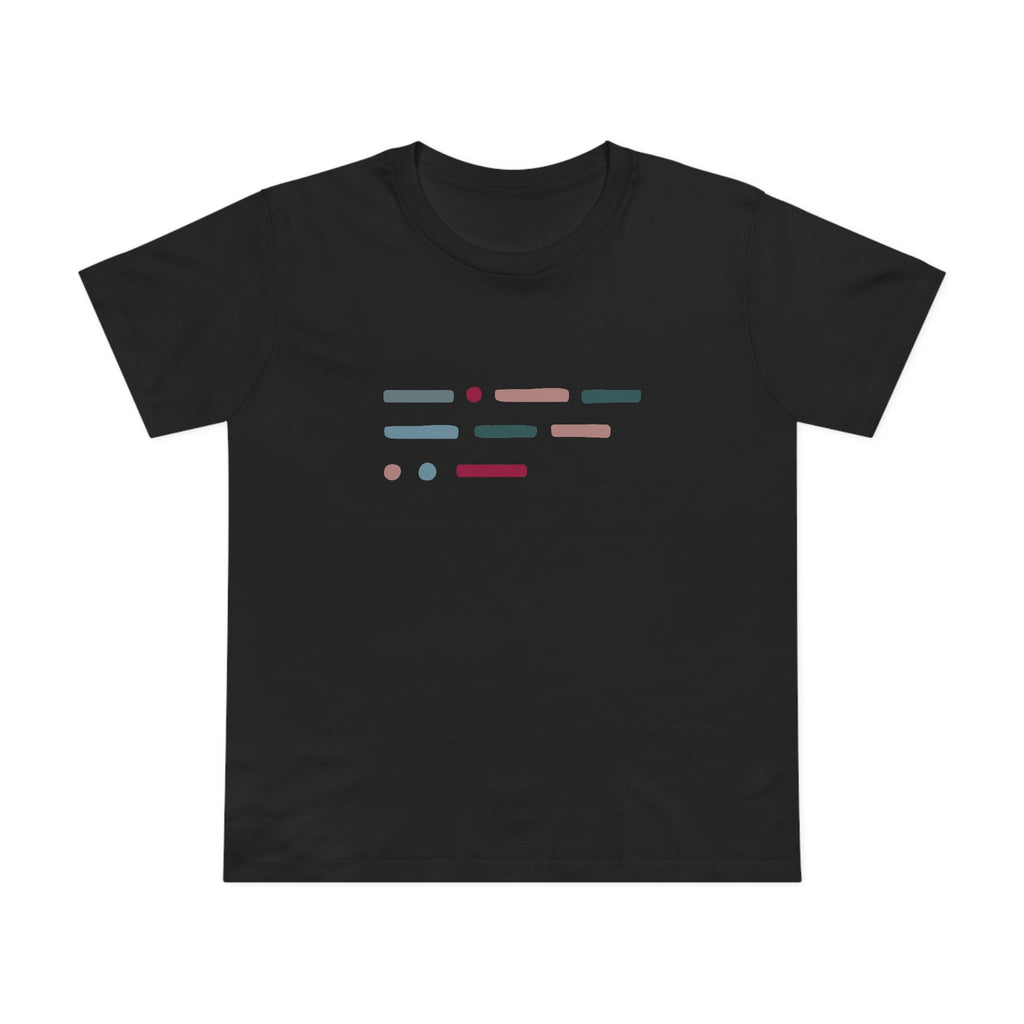 'You' in morse code: T-shirt. Black or white.