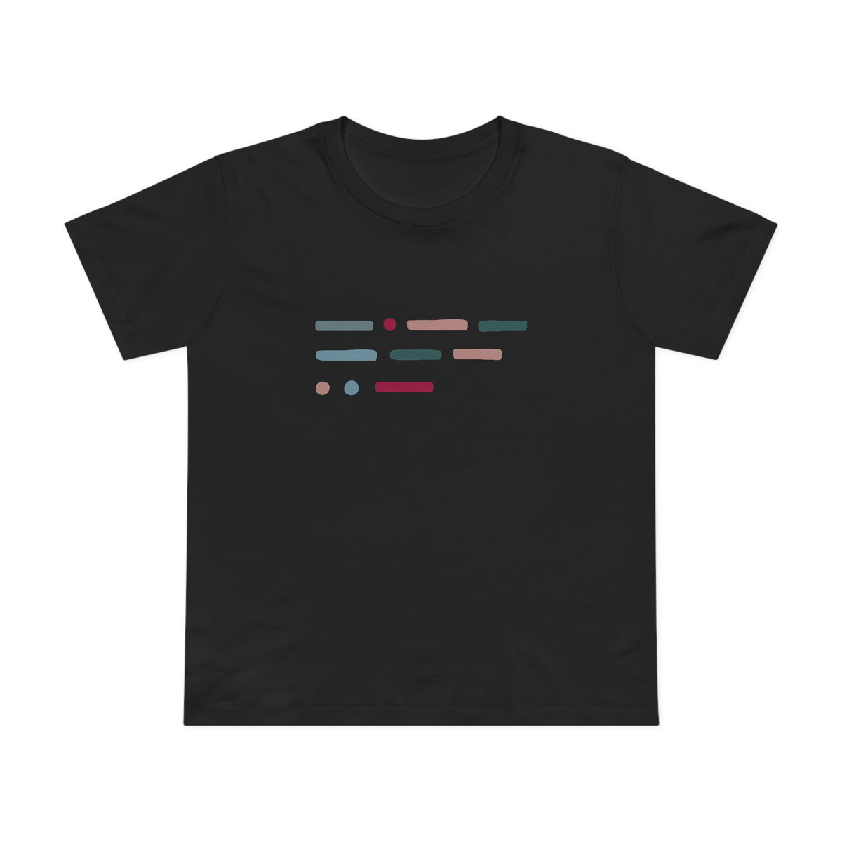 'You' in morse code: T-shirt. Black or white.