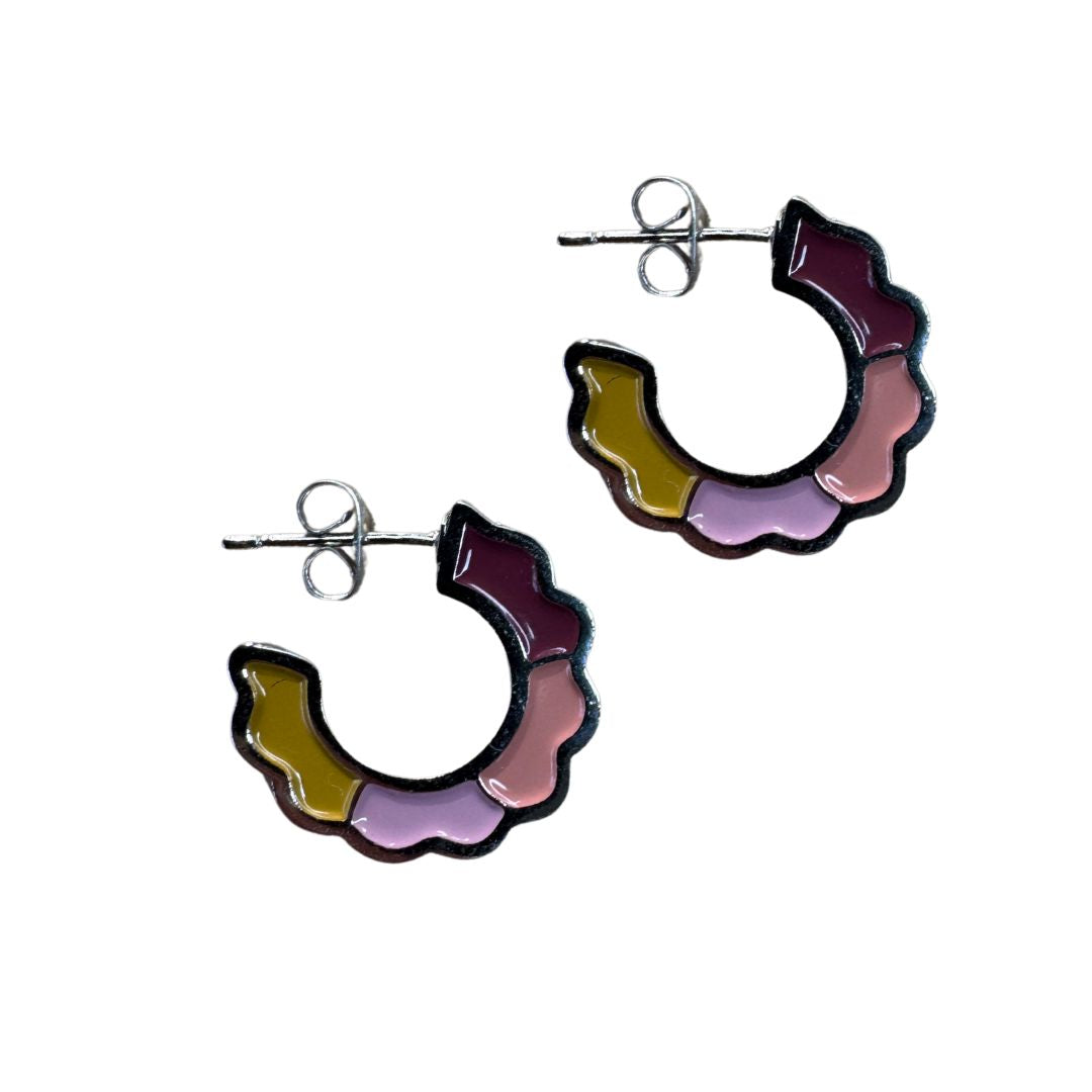 Scallop Hoop Earring: Sunset Delight