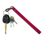 Raspberry Leather Wrist Strap - 'Go handsfree!'