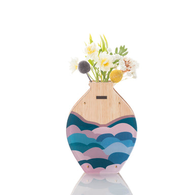 Medium Handmade Vase - Cloudy design. Tasmanian Oak.