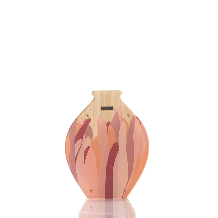 Medium Handmade Vase - Lily design. Tasmanian Oak.