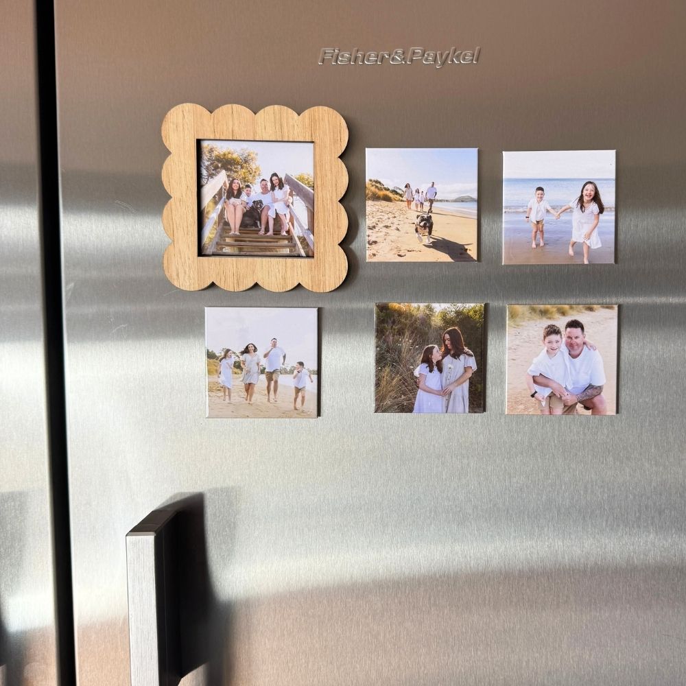 Scallop Frame Magnet: Tasmanian Oak — Pili Pala Pieces