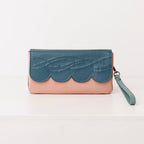 Melody leather smartphone wallet/clutch: Scallop Collection.