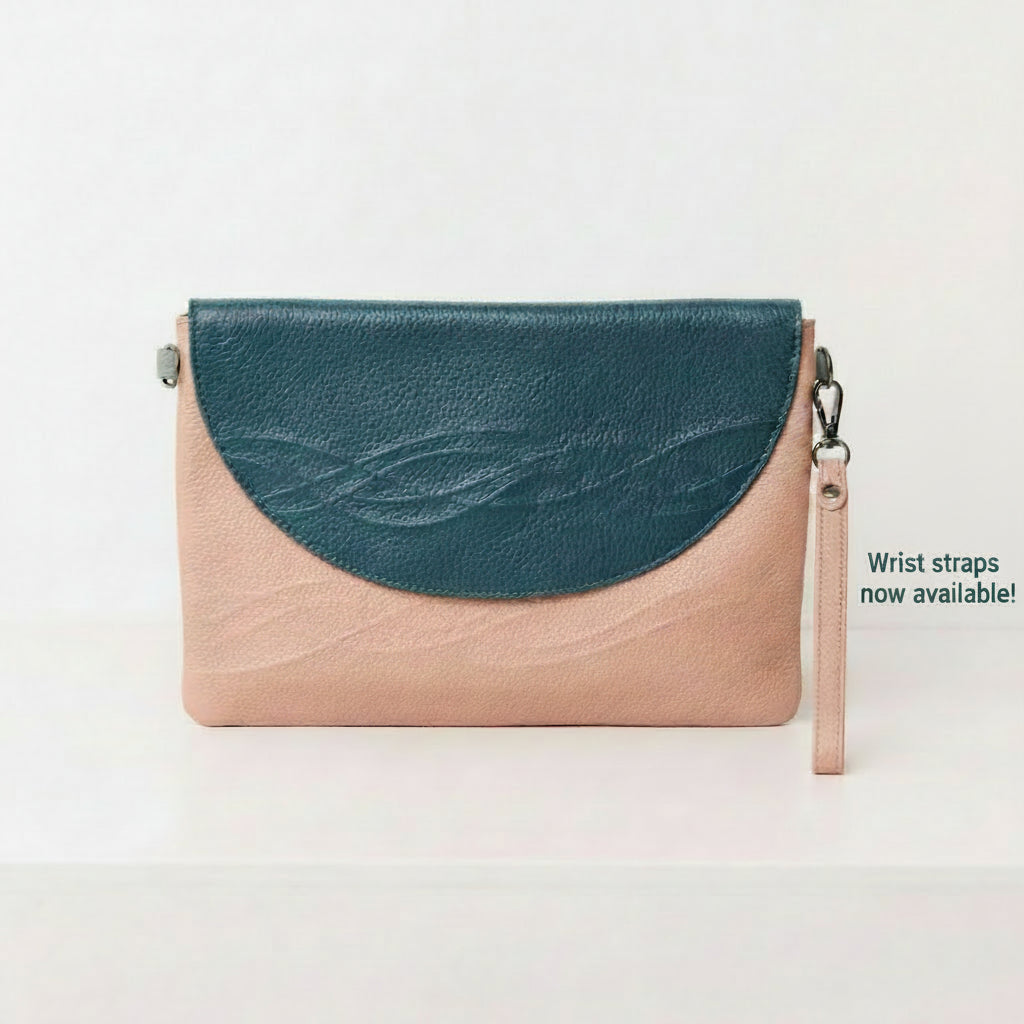 Blush Leather Wrist Strap - 'Go handsfree!'