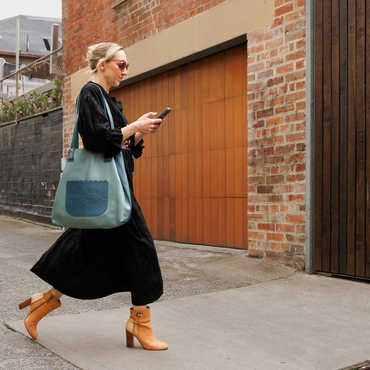 'Classic' Luscious Leather Tote Bag with a BONUS internal pocket that becomes a second bag.