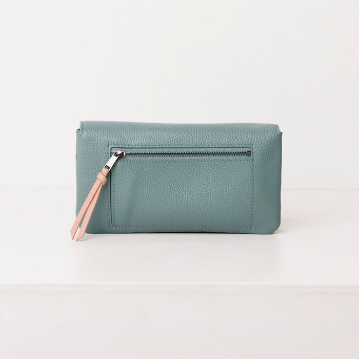 Classic leather smartphone wallet/clutch: Scallop Collection.