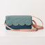 Classic leather smartphone wallet/clutch: Scallop Collection.