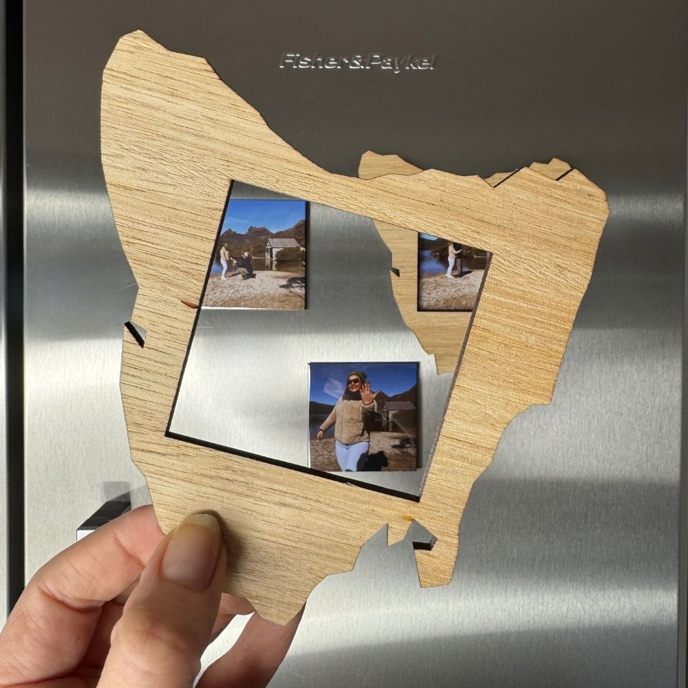 Tasmania Frame Magnet: Tasmanian Oak