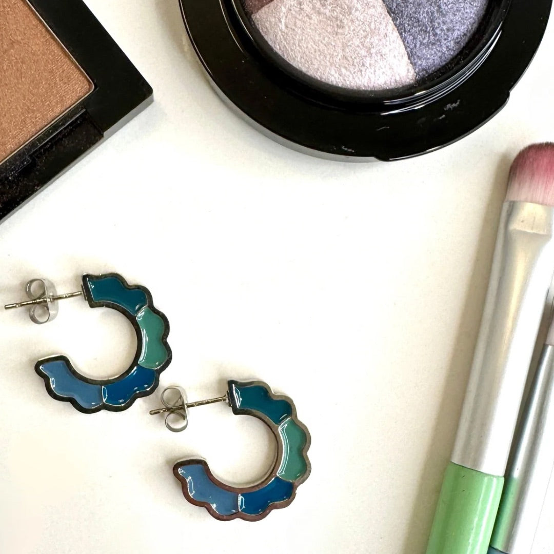 Scallop Hoop Earring: Walk in the Garden