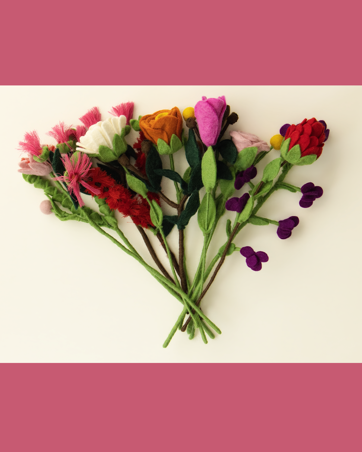 Blossom | Vibrant Pink Felt Flower