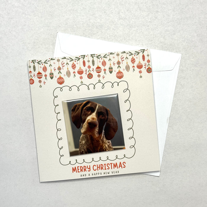 Merry Christmas and a Happy New Year - Photo Magnet Christmas Card