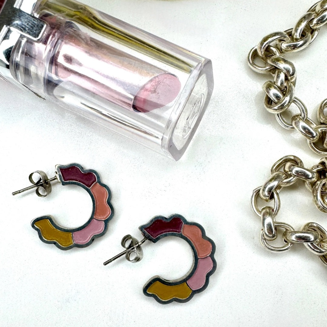 Scallop Hoop Earring: Sunset Delight