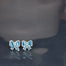 Teal Bows: Sweet Teeny Tiny Studs.