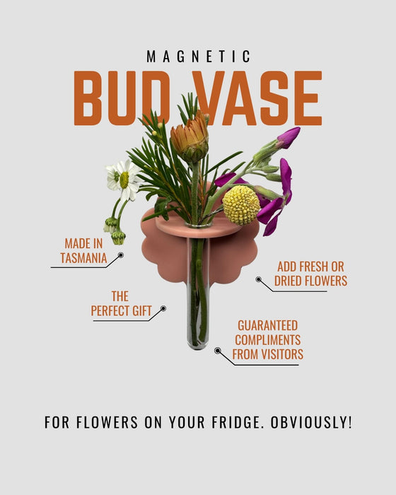 Mini bud vase magnet: Blush