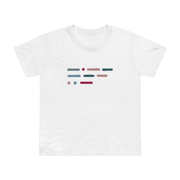 'You' in morse code: T-shirt. Black or white.