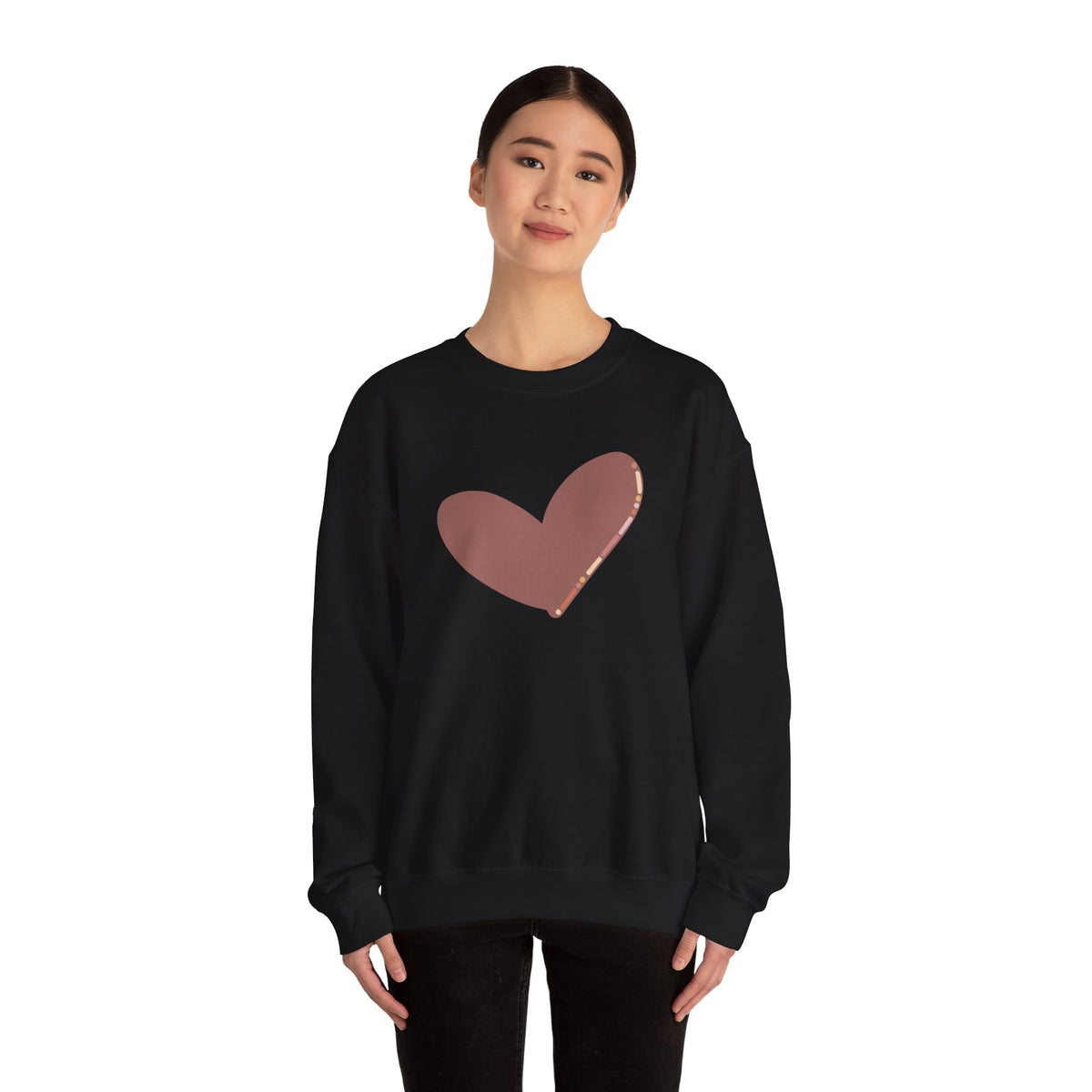 'Love' Morse Code Sweater in Black. Unisex.