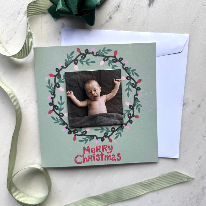 Merry Christmas - Photo Magnet Christmas Card