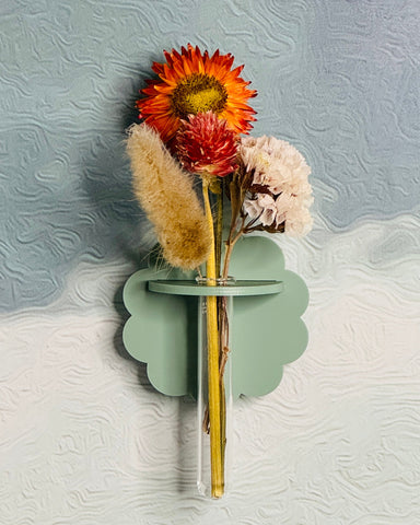 Mini bud vase magnet: Sage