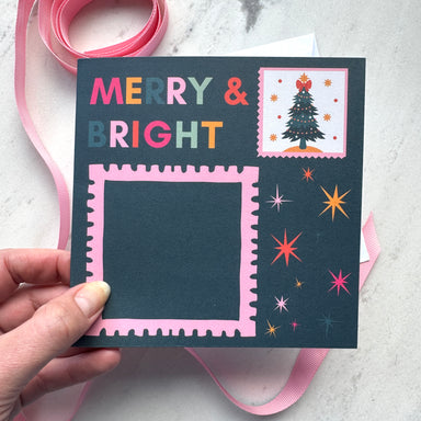 Merry & Bright - Photo Magnet Christmas Card