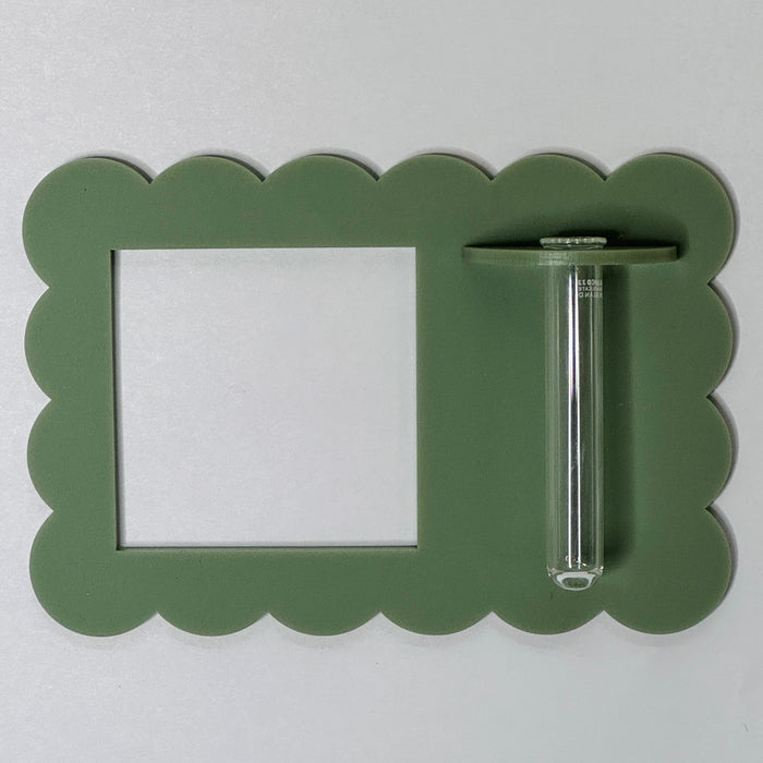 Magnetic Frame with bud vase: eucalypt