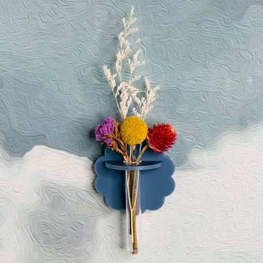 Mini bud vase magnet: Denim