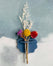 Mini bud vase magnet: Denim