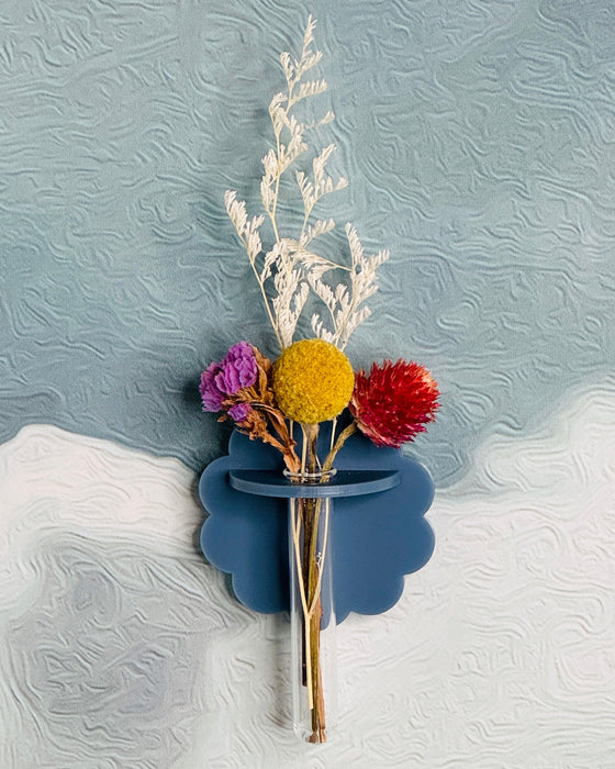 Mini bud vase magnet: Denim