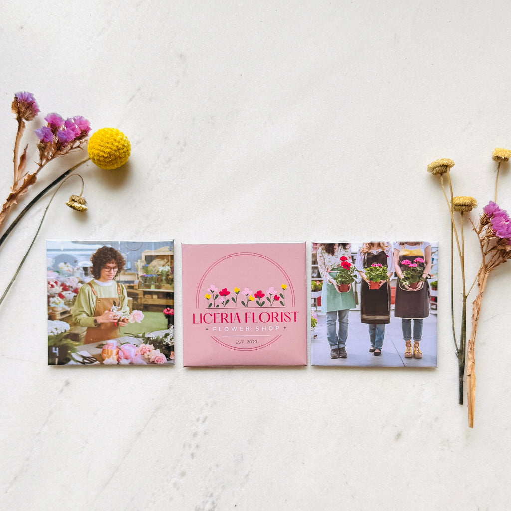 GIFT SET: Magnetic Frame with bud vase and 3 x custom photo magnets.