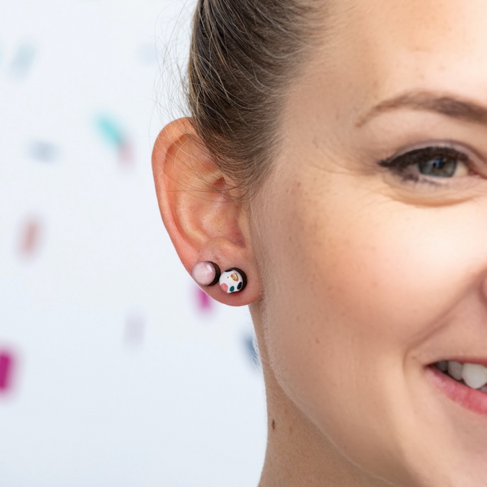 '3 Pack' of small studs. Colour Bomb.