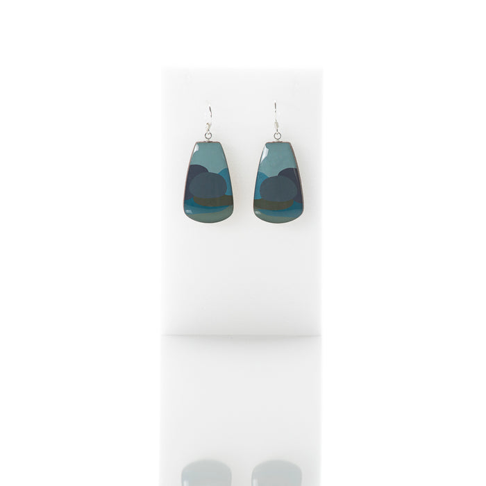 Pebbles - Petal dangly earrings