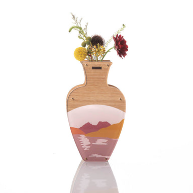 Large Handmade Vase - Cradle design. Tasmanian Oak.