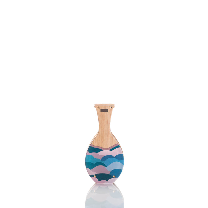 Small Handmade Vase - Cloudy design. Tasmanian Oak.