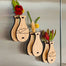 Mini Bud Vase Magnet - Wineglass Bay Design. Tasmanian Oak.